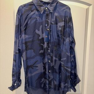 BRAND NEW: Polo Ralph Lauren Men's Blue Camouflage Shirt
